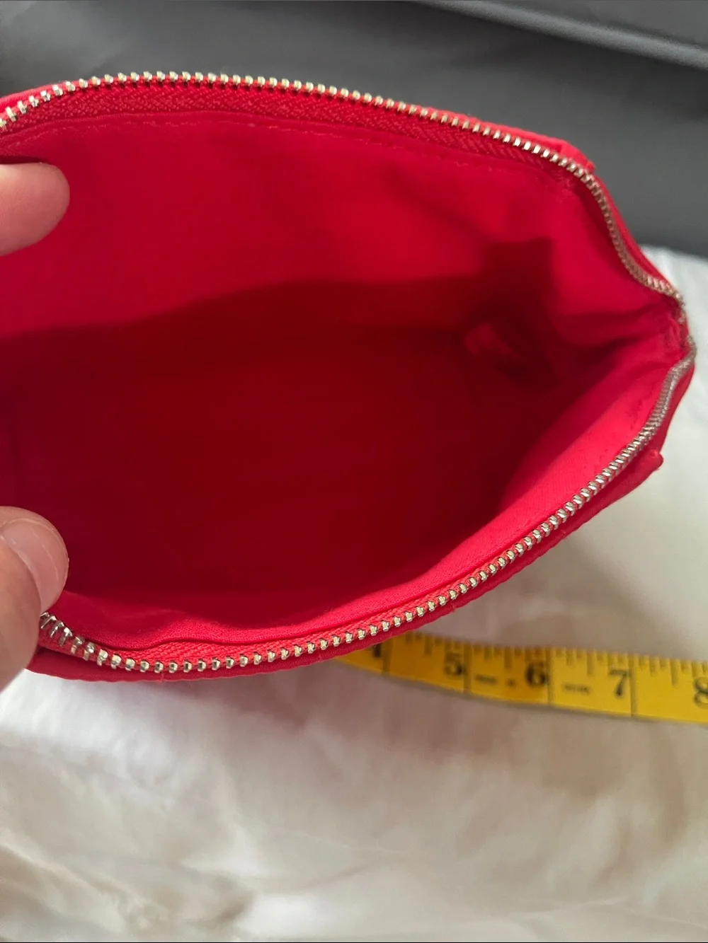 Givenchy Bright Red Quilted Cosmetic Case with Silver Hardware